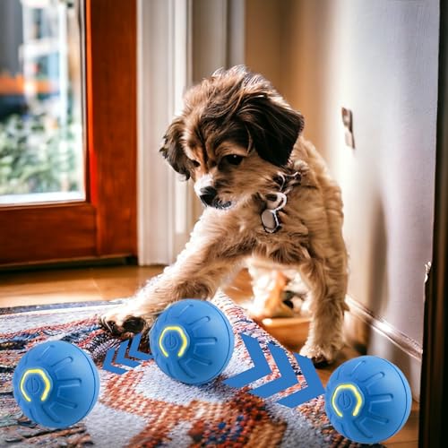 Pelota Interativa para Mascotas,Juguete Interactivo Perros, Juguete Interactivo Gatos, Rodante Automática,Juguete Eléctricos para Gatos y Perros,Juguete con Bateria de 200mAh Recargable - imagen 7
