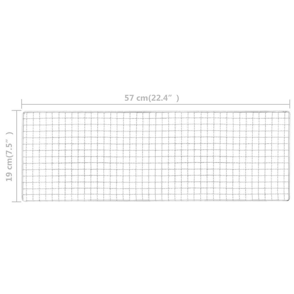 Barbecue portatile da campeggio in acciaio 60 x 22,5 x 33 cm, griglia a carbone per barbecue, per terrazza, esterno, giardino, campeggio