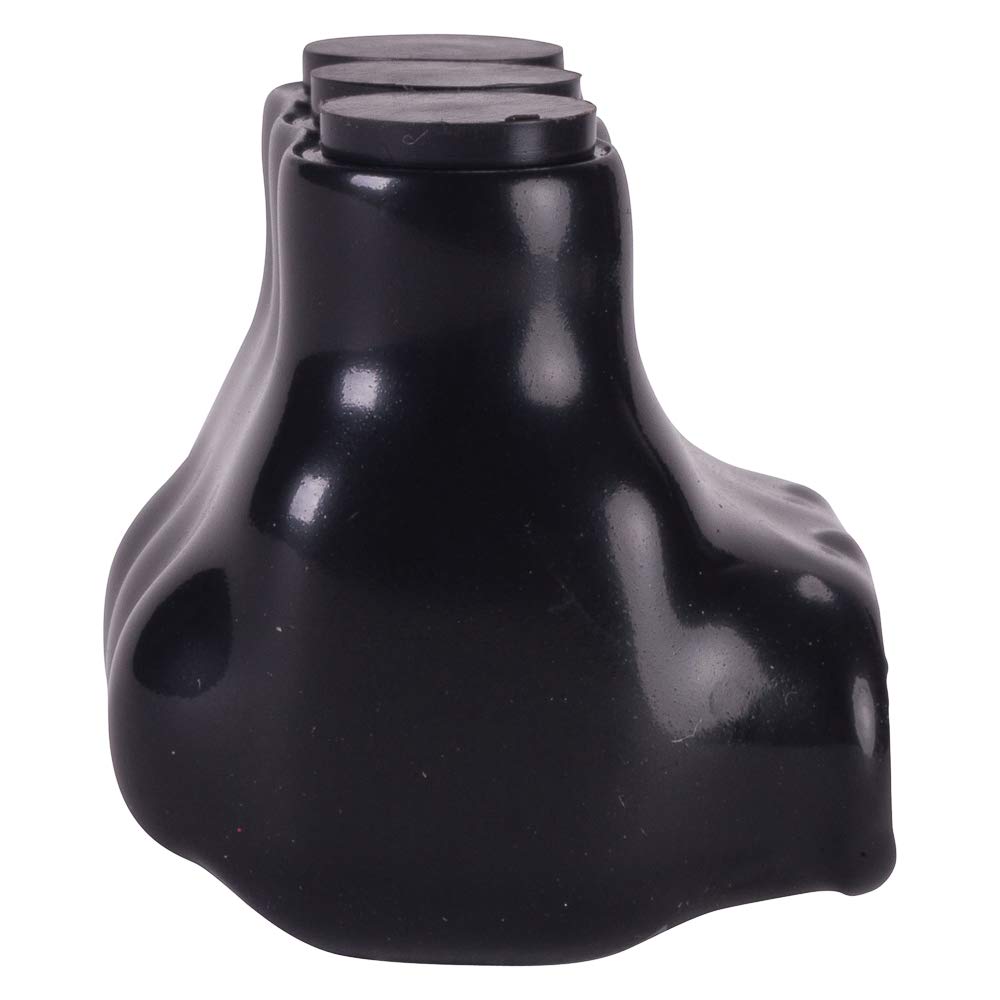 NSI Industries Polaris Black IPL4-3A Insulated Multi-tap Connector - 3-Port Single-Sided Entry for 4-14 AWG Wire Range - Dry Locations - Dual-rated for cooper and/or aluminum - 1.188-inch width, 1.375-inch height, 1.55-inch length - Hex size 1/8-inch