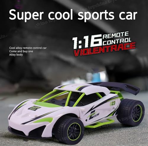 Image of ADM Rechageable Remote Control Car with Water Mist Spray Function for Kids, 2.4Ghz RC Drift Car, High Speed Racing Sport, with LED Light & Sound Electric Toy (White)
