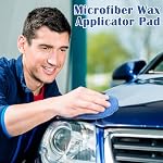 FillTouch 50 Pcs Microfiber Wax Applicator Pad 5 in for Car Wax,Blue, Gray - Image 4