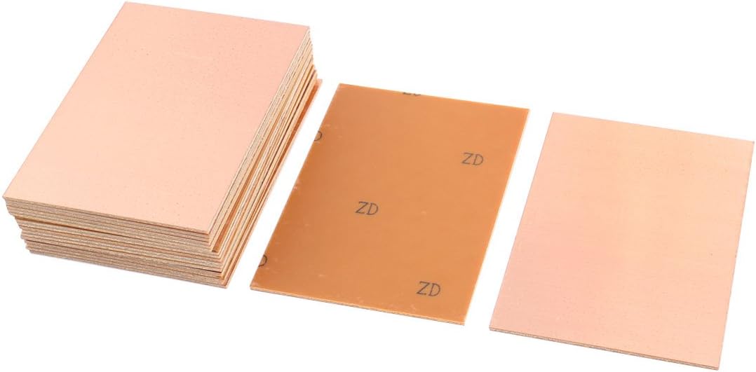 Aexit 20Pcs 100x70x1.5mm Breakers, Load Centers & Fuses Single Sided Copper Clad Laminate PCB Circuit Breaker Panels Circuit Board