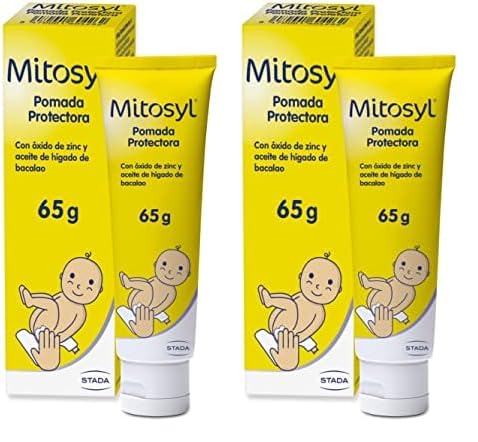Mitosyl, Pomada Protectora, Crema de Pañal Bebé, Previene y Alivia Irritaciones, Fórmula Suave y Efectiva para el Cuidado Diario, 65g (Paquete de 2)