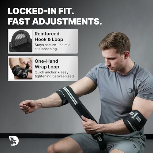 Coderas para levantamiento de pesas de 40 pulgadas DMoose Fitness par ajustable 5