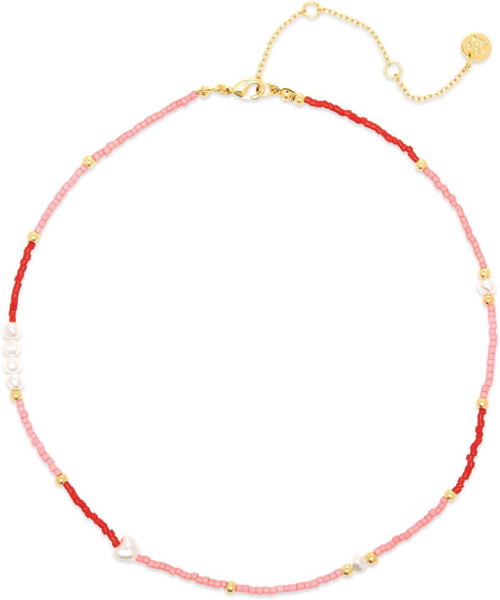 Pura Vida Necklace Gold Heart Eyes Choker Necklace for Women, 14-Inch String