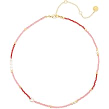 Pura Vida Necklace Gold Heart Eyes Choker Necklace for Women, 14-Inch String