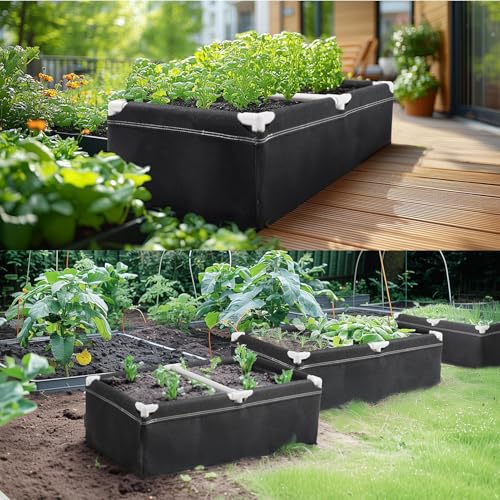 Contenedor elevado de jardinería textil para sembrar tomates y patatas sin suelo 3