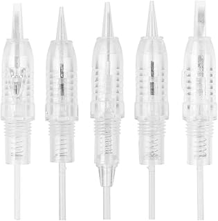 Tattoo Needles Tattoo Needles Disposable Needles for Permanent Makeup Tattoo Pen Machine Eyebrow Tattoo Cartridge Rotary Electric Microblading Tattoo Pen Needle 5Pcs / set
