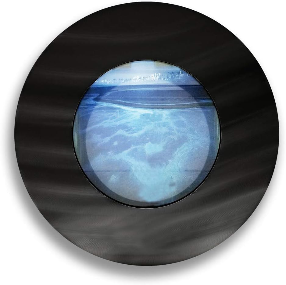 2.0 Wall Mounted Aquarium - Porthole Brushed Black Fish Tank