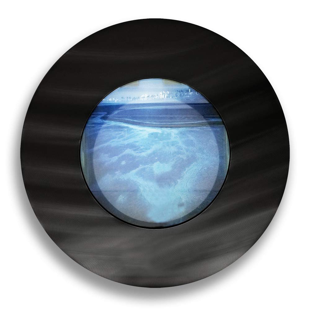 2.0 Wall Mounted Aquarium - Porthole Brushed Black Fish Tank