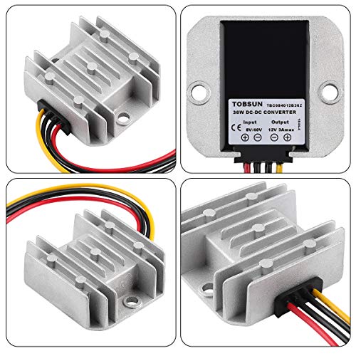 Image of Voltage Reducer DC 8V-40V to 12V 3A 36W Automatic Buck Boost Converter Step Down Up Regulator Waterproof Module Transformer for Golf Cart Club Car