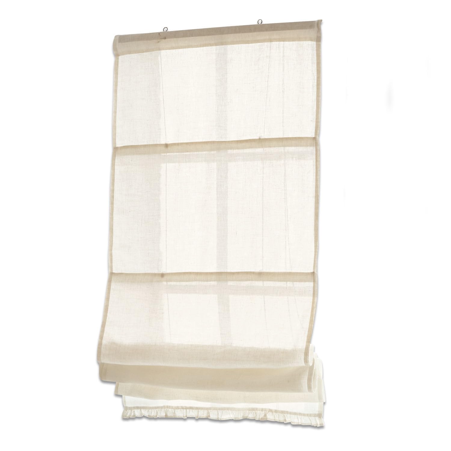 Loberon Dercy Store Bateau - Pur Lin - avec Coulisse ou Crochets, crème