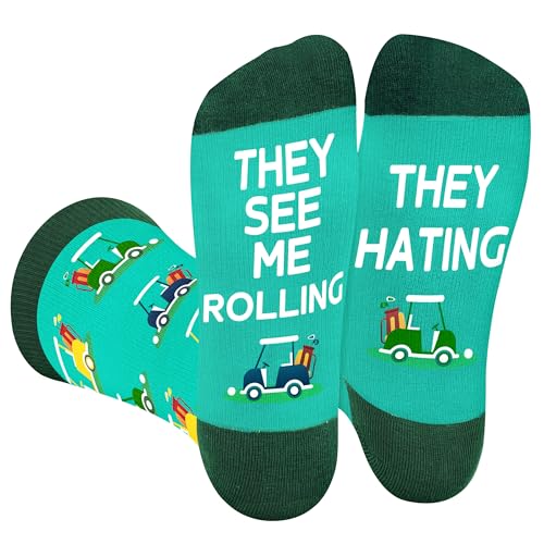 Agrimony Funny Golf Socks For Men Women Dad Teens-Easter Novelty Funky Cool Crazy Silly Socks- Fathers Valentines Golf Lover Golfer Christmas Birthday Fun Gifts Stocking Stuffers