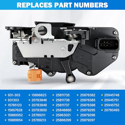 Image of Door Lock Actuator Compatible with 2007-2009 Chevy Silverado Tahoe Suburban Avalanche GMC Sierra Yukon Cadillac Escalade, Front Left Driver Side, Replaces 931-303 25876382 25876385 25876386 25863021