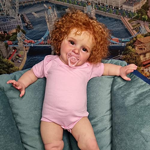 Muñeca Reborn Bebé Realista 26 Pulgadas con Cabello Rizado miniatura 7