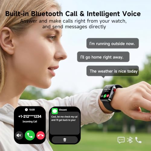 Image of Smart Watch for Men Women, Fitness Tracker Smartwatch 1.83 inch HD IP68 Black