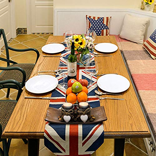 Fovasen Shabby Chic Tea Light Candle Holders, Romantic Valentines Christmas Decor Rustic Candle Holder Set Wooden Votive Candlestick With Tray And Rocks For Coffee Dining Table Center Decor-Set Of 2 #TOP7