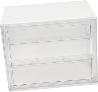 Toyvian 2 Peças Caixa Transparente Estojo Cosmético Recipiente Transparente Com Tampa Recipientes De Maquiagem Caixas Organizadoras Com Organizador De Armazenamento De Livros Recipiente