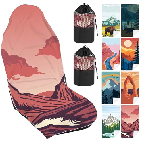 Image of 2 Pack Car Seat Towel Cover with Storage Bag, Death Valley National Park
