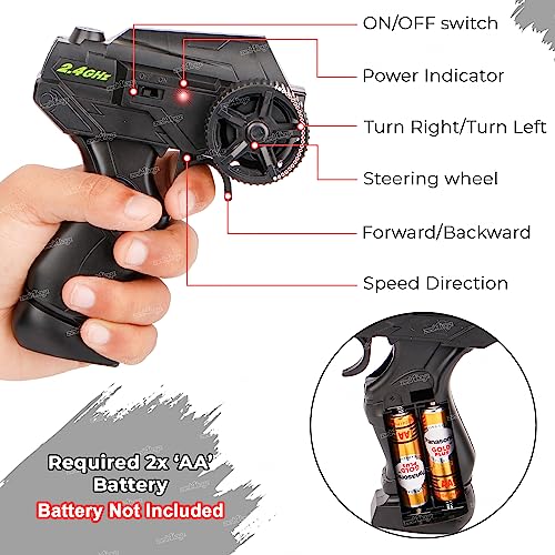 Image of Zest 4 Toyz RC Car Rechargeable Remote Control Racing Car Alloy High Speed Car Toys for Kids Best Gift Vehicle Toys for Boys (Pack of 1) Grey