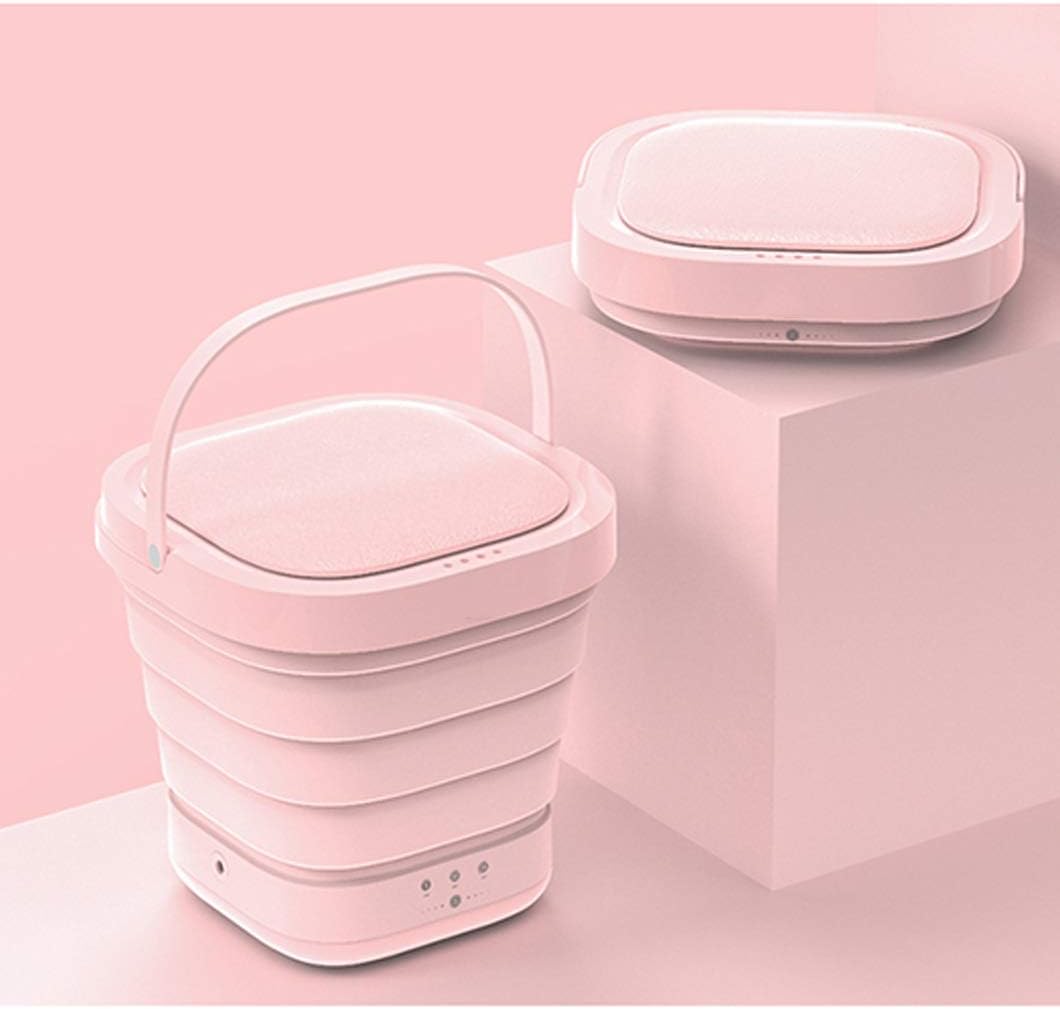 Portable Foldable Washing Machine 110V Mini Washer for Apartments, Dorms, RVs & Camping - Compact Bucket Washer for Laundry, Travel, Underwear & Baby Clothes - Easy to Store & Carry