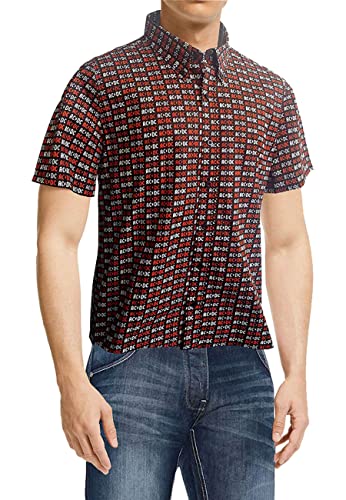 dc dress shirts AC/DC Men's Logo Dress Shirt Small Black : Clothing, Shoes & Jewelry