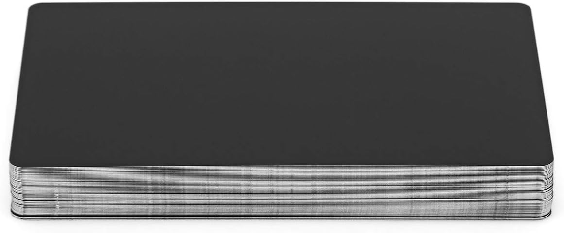 20 Personalized Metal Business Cards Engraved with Your Business Information, Professional, Aluminum and Thin Credit Card Sized Cards. Printed and Shipped from the USA (Red) : Office Products