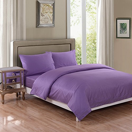 Rayyan Linen Drap-housse en polycoton liaque uni Cover