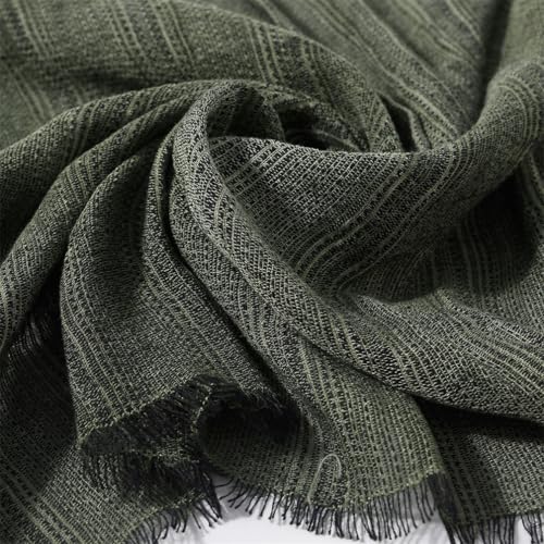 Bufanda vertical a rayas para hombre, complemento masculino de algodón con flecos 5
