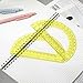 Zonon 2 Pcs 6 Inch Plastic Protractor Math Protractors 180 Degrees Angle Measurement, Translucent for Geometry Classroom Kid Student School Office Supplies(Yellow)