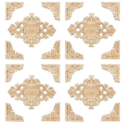 Opiniones y reviews de Cama madera tallada disponible en línea para comprar. 34 UOIENRT - 20 apliques de madera decorativos tallados de madera para tallar calcomanías de madera para muebles, cama, gabinete, pared, clóset y puerta