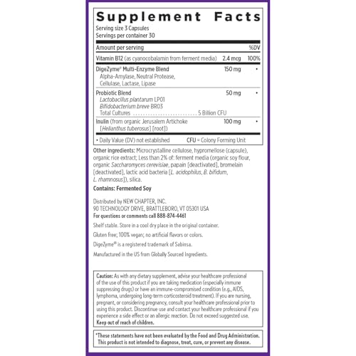 New Chapter All-Flora Enzyme Complex with Probiotics, 90 Count - image 6
