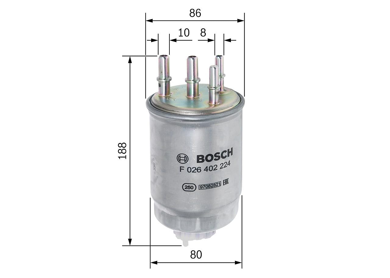 Bosch N2224 Filtro Diesel para Coche - Separa Partículas y Agua del Combustible, Protege el Sistema de Inyección