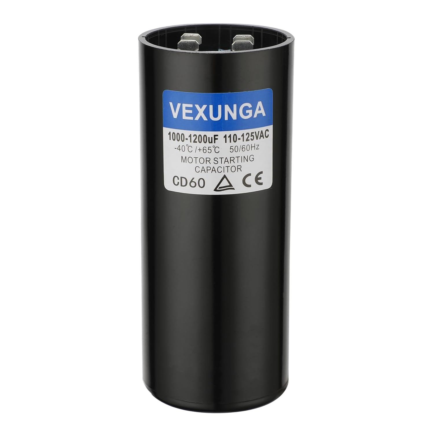 VEXUNGA 1000-1200 uF MFD 110-125 VAC 50/60 Hz Round Motor Start Capacitor CD60 Single Phase Capacitors for AC Motors Starting or Pool Pump or Well Pump