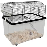 PawHut Jaula para Hámster Casa para Animales Pequeños 57x43x57 cm Negro