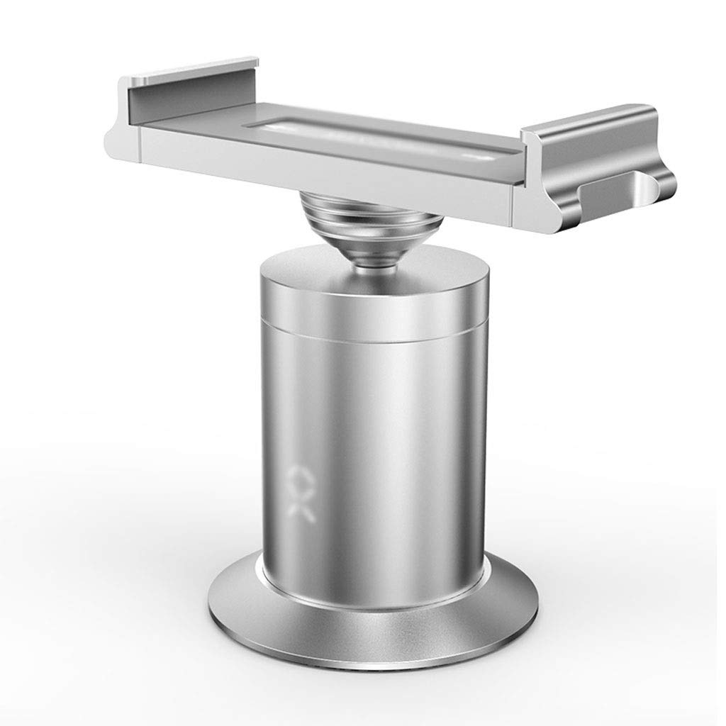 Phone Clip Holder Desktop Mobile Phone Bracket Flat Lazy Bed Head Rotatable Bracket Watching TV Learning Metal Mobile Phone Rack Bed Lazy Bracket (Color : Silver)