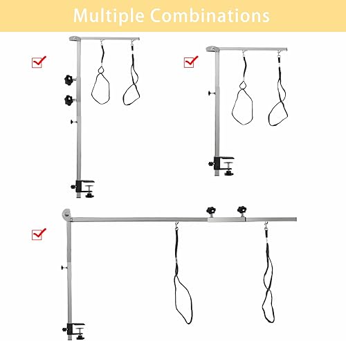 Miniatura 6 de FarLargo Brazo ajustable para aseo de mascotas con lazo de sujeción y soporte plegable para perros y gatos, acero inoxidable, innovadores brazos