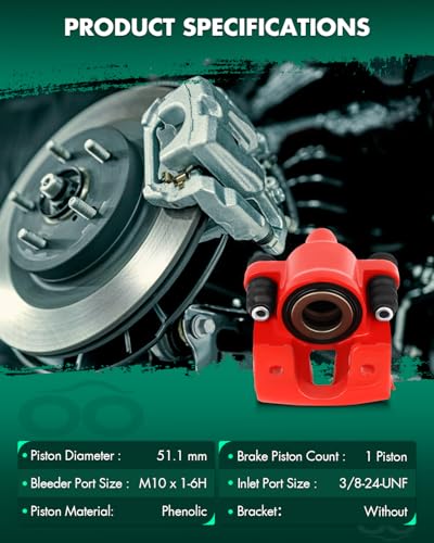 Image of SCITOO 184859 184858 Rear Left & Right Disc Brake Calipers Assembly Without Bracket For Ford For F-150 2004-2011,For Lincoln For Mark LT 2006-2008 2010-2011 Driver & Passenger Side