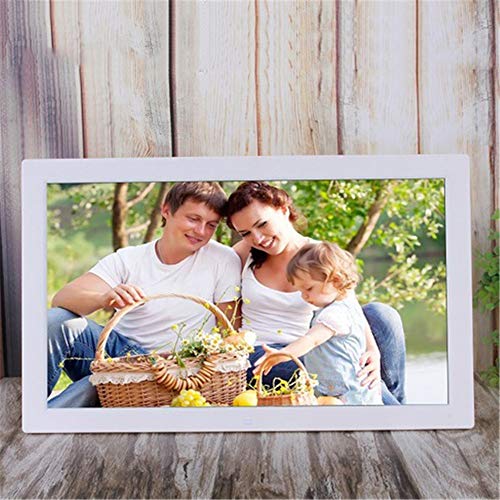 19 Zoll Digitaler Bilderrahmen 16: 9 Hochauflösendes Werbedisplay MP3 Video Player Kalender Wecker mit Fernbedienung Unterstützt USB SD