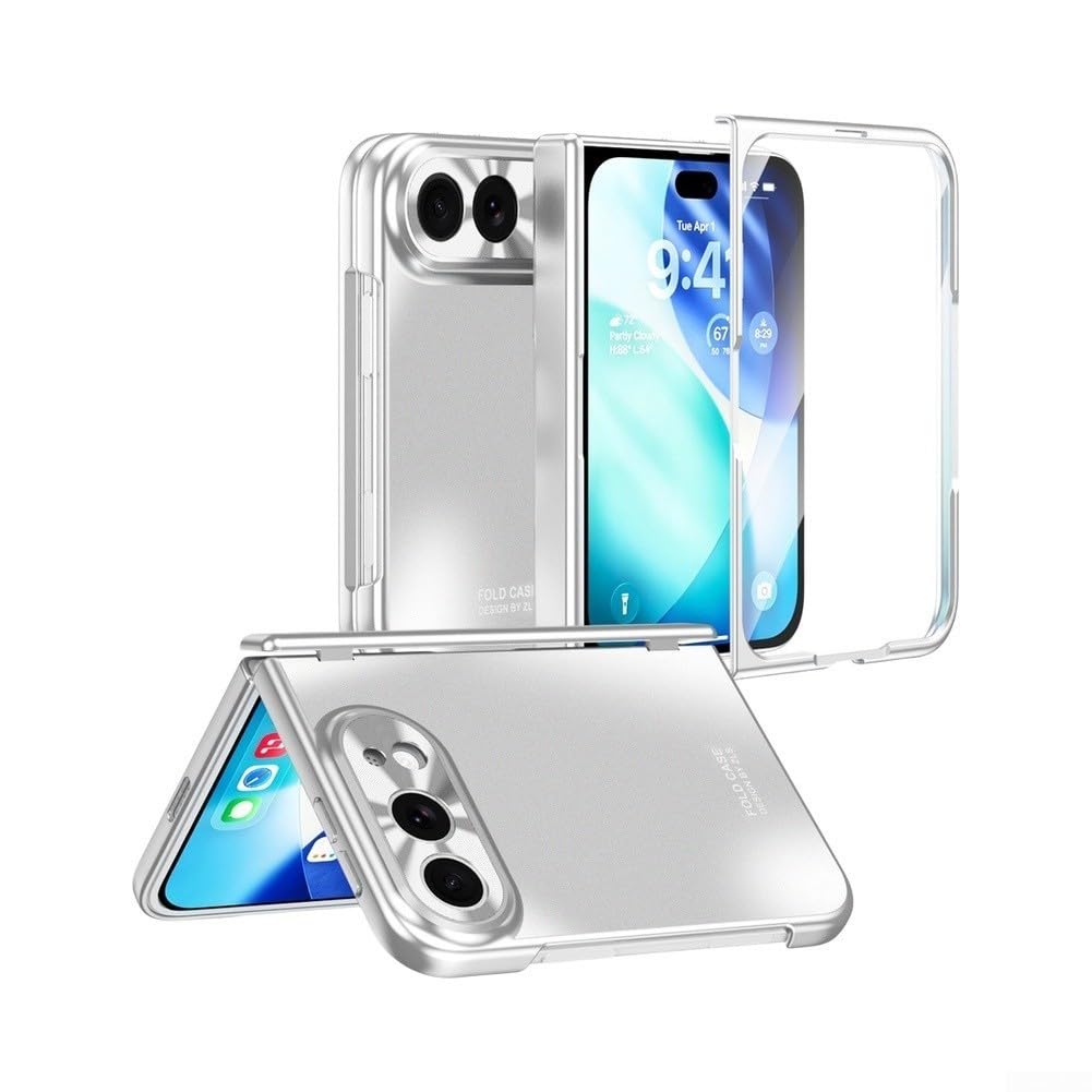 Funda para iphone XR Mate Semitransparente PC 100g Funda para(Silver)