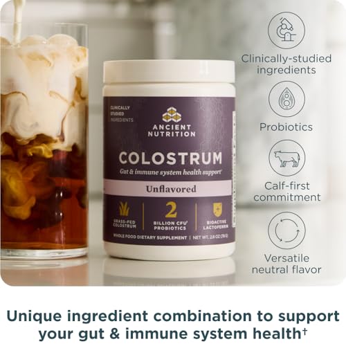 Ancient Nutrition Grass Fed Bovine Colostrum Superfood Powder, Unflavored - image 3