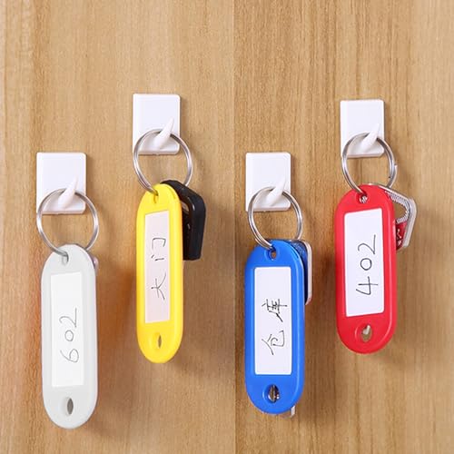 12 Farbige Kunststoffschlüsselkarten, Identifikationskarten, Leere Papieretikettkarten, Schlüsselzubehör.