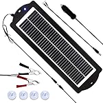 MEGSUN 12 Volt 3W Solar Car Battery Maintainer Trickle Chargers Kits, Portable Waterproof Solar Panel Charging Kit for…