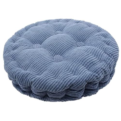 BUAOGDVG Cojín Redondo Grueso for Silla, Acolchado, Redondo, for el hogar, el jardín y el Comedor.(Bleu,40cm)
