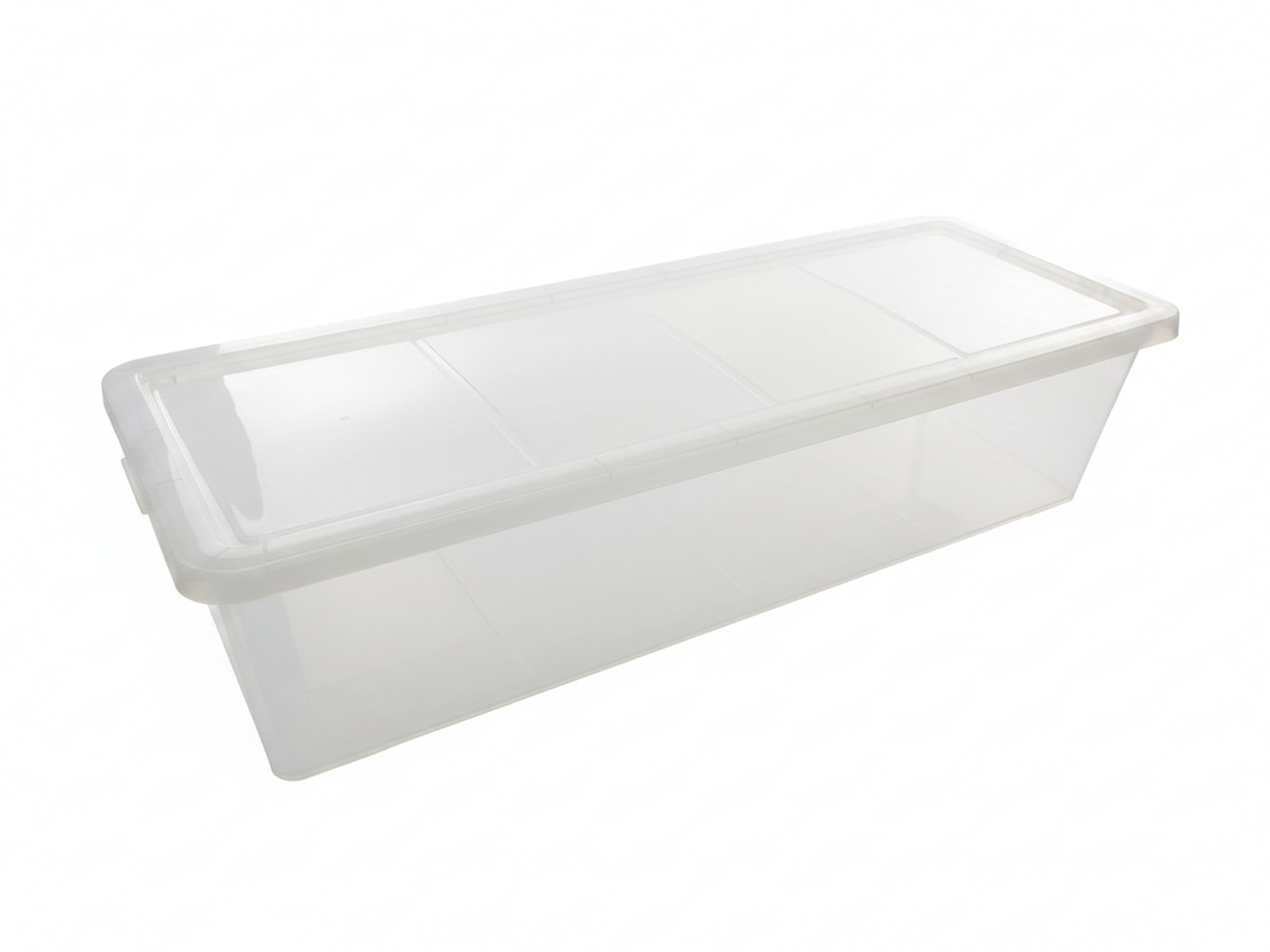 Solent Plastics 22L Wrapping Paper Storage Box With Tray – Under Bed Christmas Gift Wrap Organiser With Lid – Long Plastic Storage Container For Wrapping Paper, Bows, Ribbon & Accessories – 770 X 280 X 190Mm