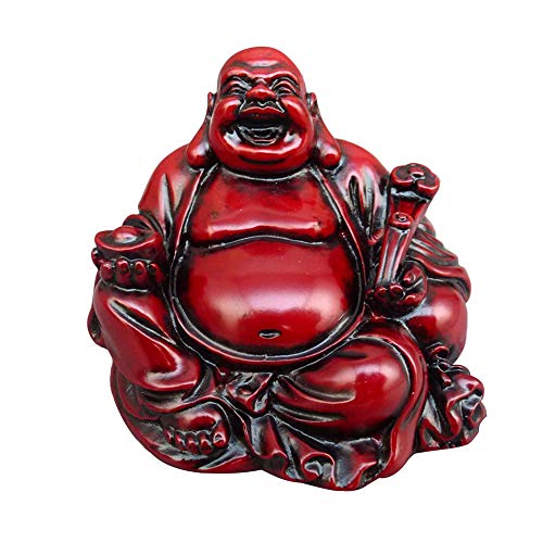 QWERWEFR Harz Lachender Buddha Fengshui Statue Maitreya Buddha Skulptur Handwerk Wohnkultur Ornament Figur Cover