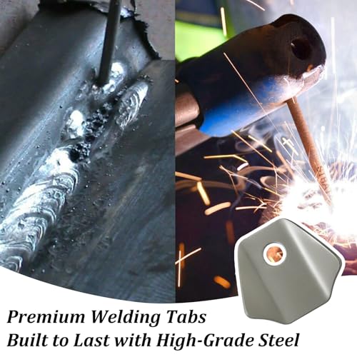 Image of Trick Tabs,Weld On Tabs with 3 /8 inch Hole,1-3 /4 inch Wide Wing,1-3 /4 inch Length,Universal Steel Gussets Weld On Mounting Accessories (12 PCS)