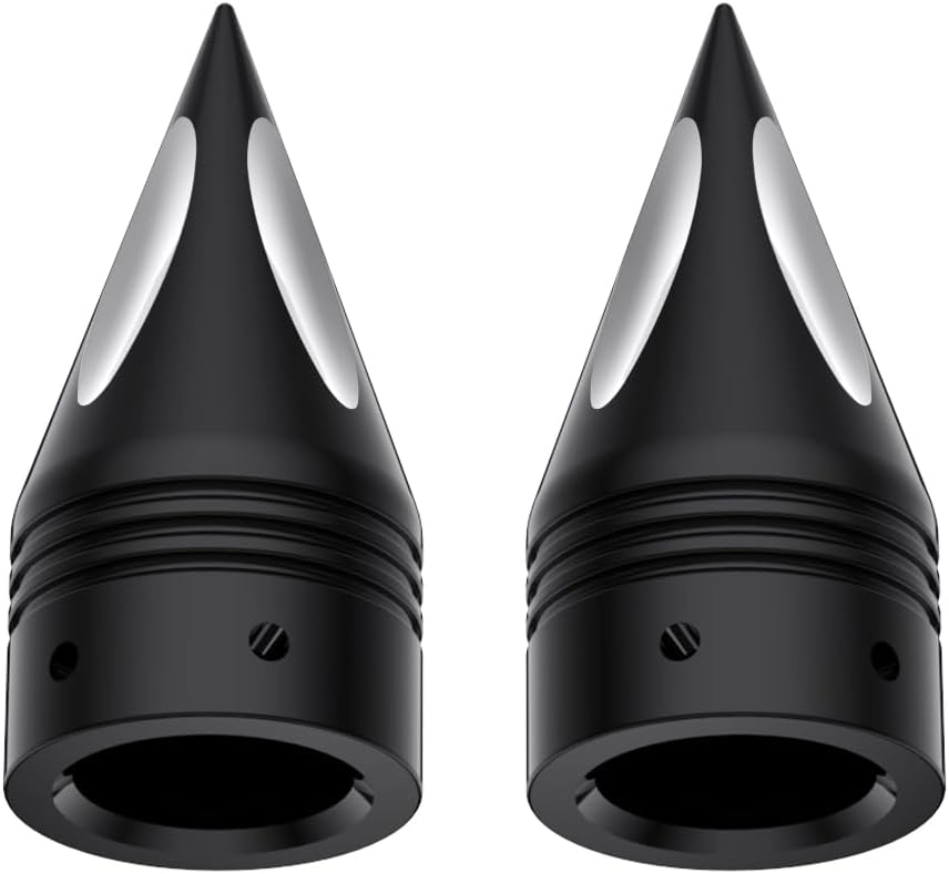 Advanblack 3.6″ Axle Nut Covers Caps, Front CNC Axle Nut Covers Caps Compatible for Harley Touring Softail Road King Street Electra Glide Fat Boy Iron 883