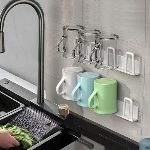 BAIEUEJO 2pcs Cup Holder Wall-Mounted Mug Hook Coffee Cups Holder