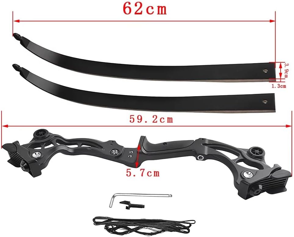 SinoArt 64" Takedown Recurve Bow Replacemnet Limbs 30 35 40 45 50 55 60LBs